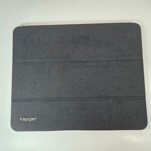Spigen Velo iPad Case Black Vegan Faux Leather Folio Cover with Pencil Holder